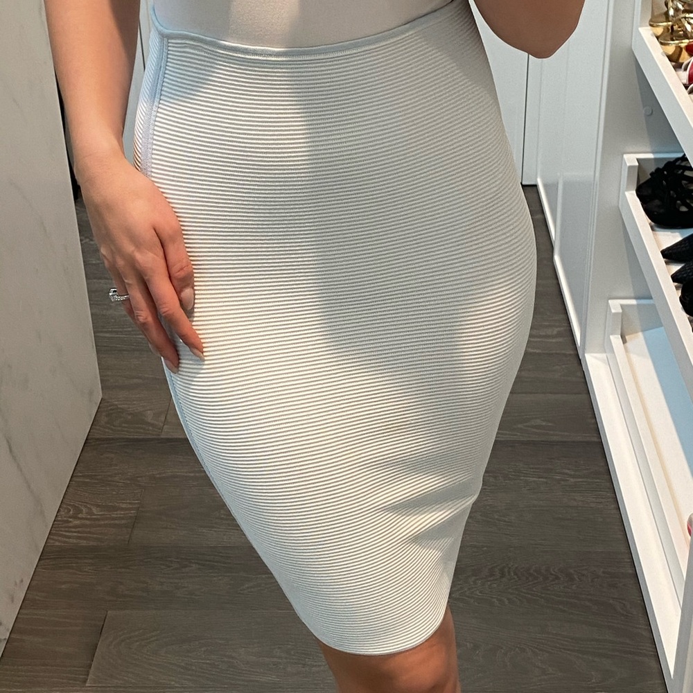 Alexander Wang Light Blue Bandage Skirt - Picture 2 of 10